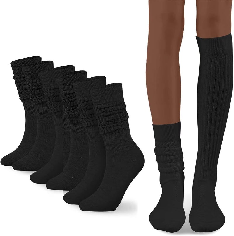 Flydo Store Womens Slouch Sock Scrunch Socks Soft Long Boot Socks for Women Stacked High Sock 2-3 PACK - Image 1
